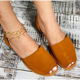 Leather Hollow Out Retro Sandals